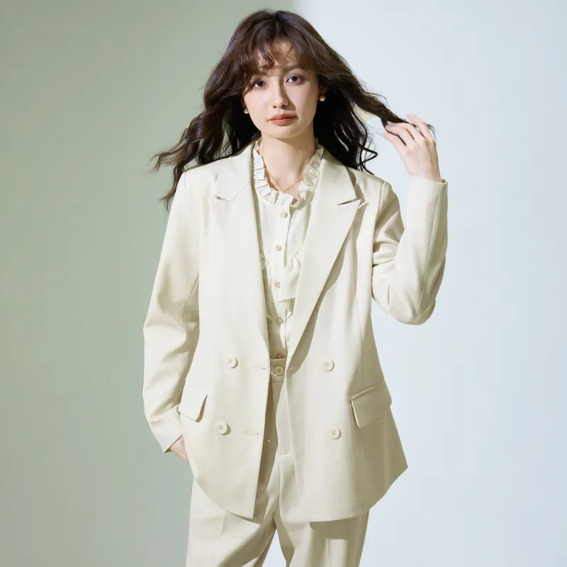 SMEN Cropped Coats Women's Apricot-3