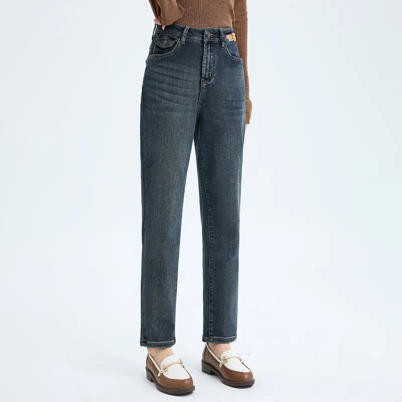 SMEN Jeans Women's Dark Blue-7