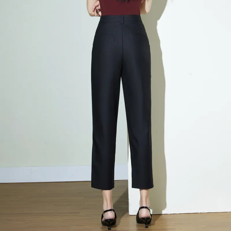 SMEN Casual Pants Women's Black-4