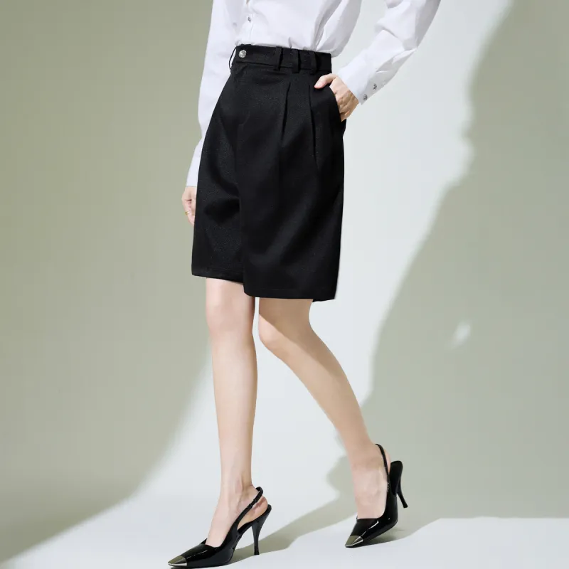 SMEN Casual Shorts Women's Black-7