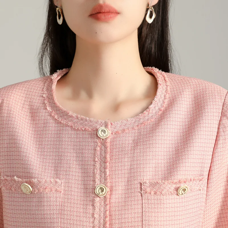 SMEN Cropped Coats Women's Fairy Tale Pink-2