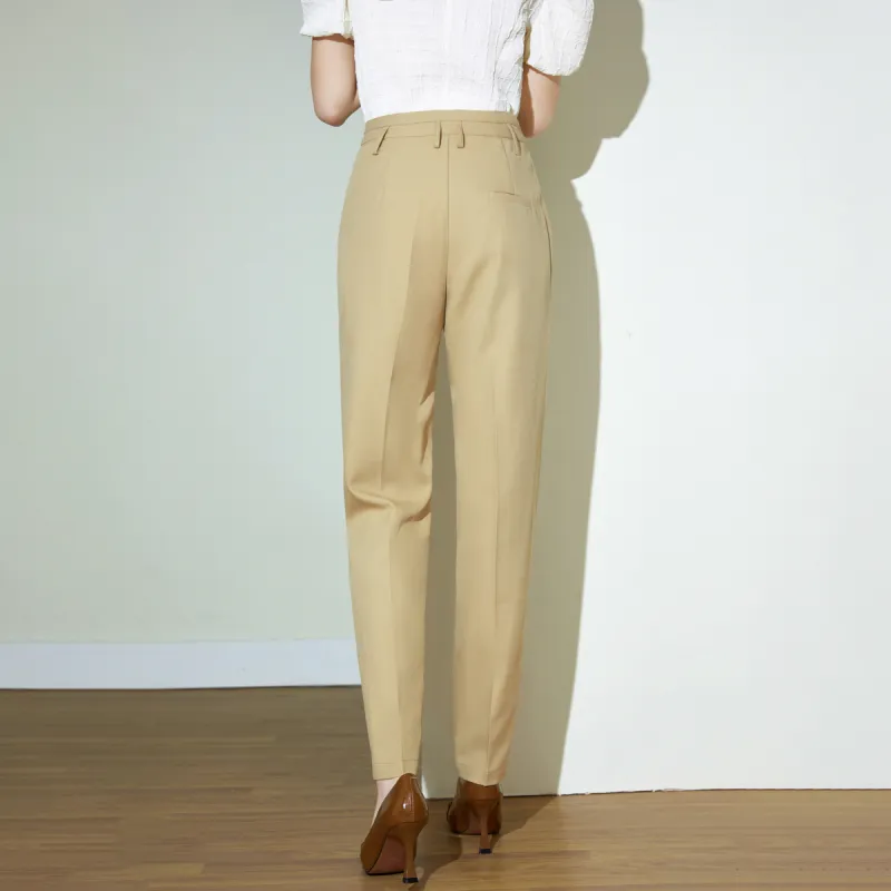 SMEN Casual Pants Women's Khaki-5