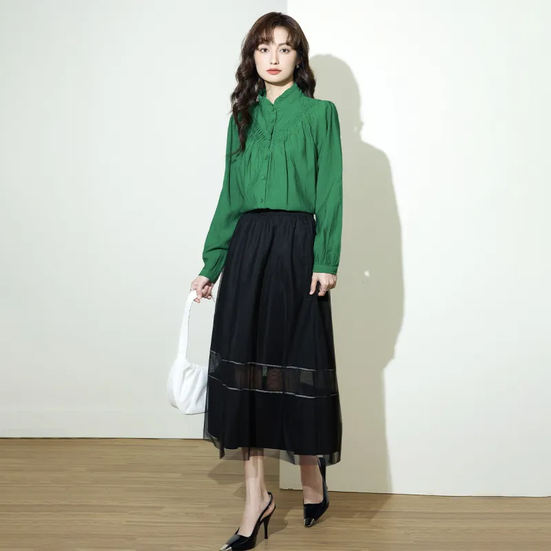 SMEN Shirts Women's Green-8