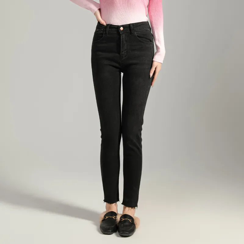 SMEN Jeans Women's Black-4