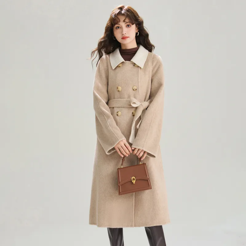SMEN Coats Women's Khaki-6