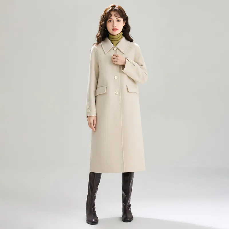 SMEN Coats Women's Apricot-5