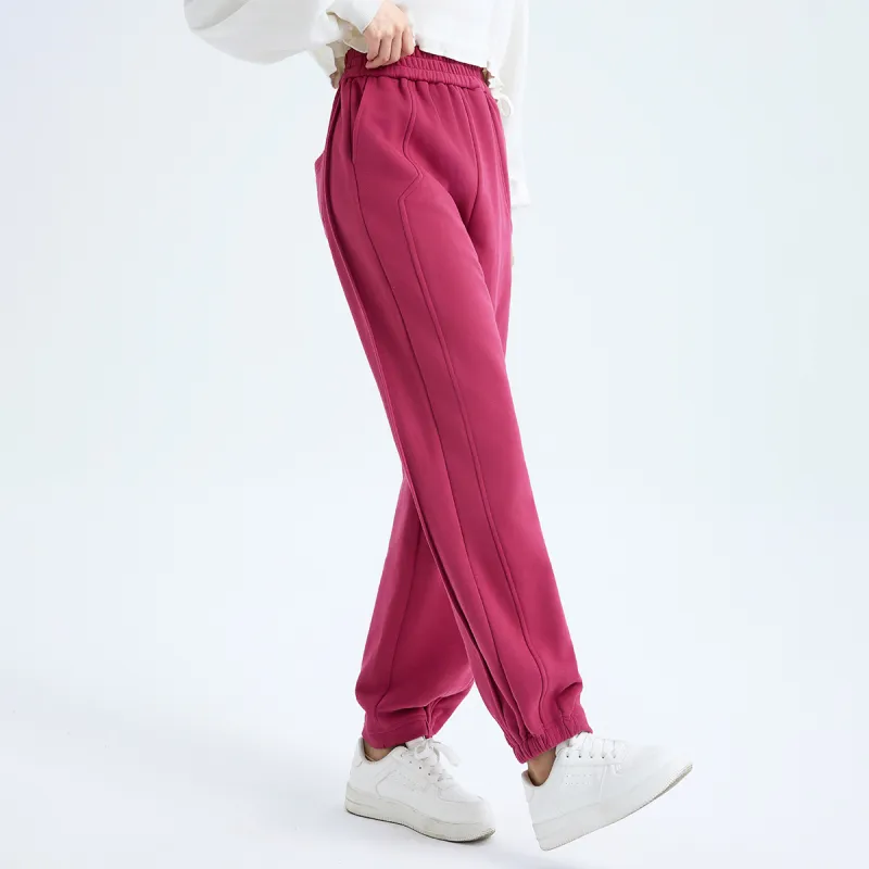 SMEN Casual Pants Women's Raspberry Pink-8