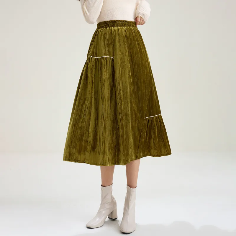 SMEN Casual Long Skirts Women's-11