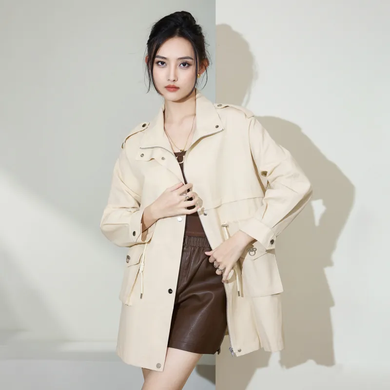 SMEN Trench Coats Women's-17