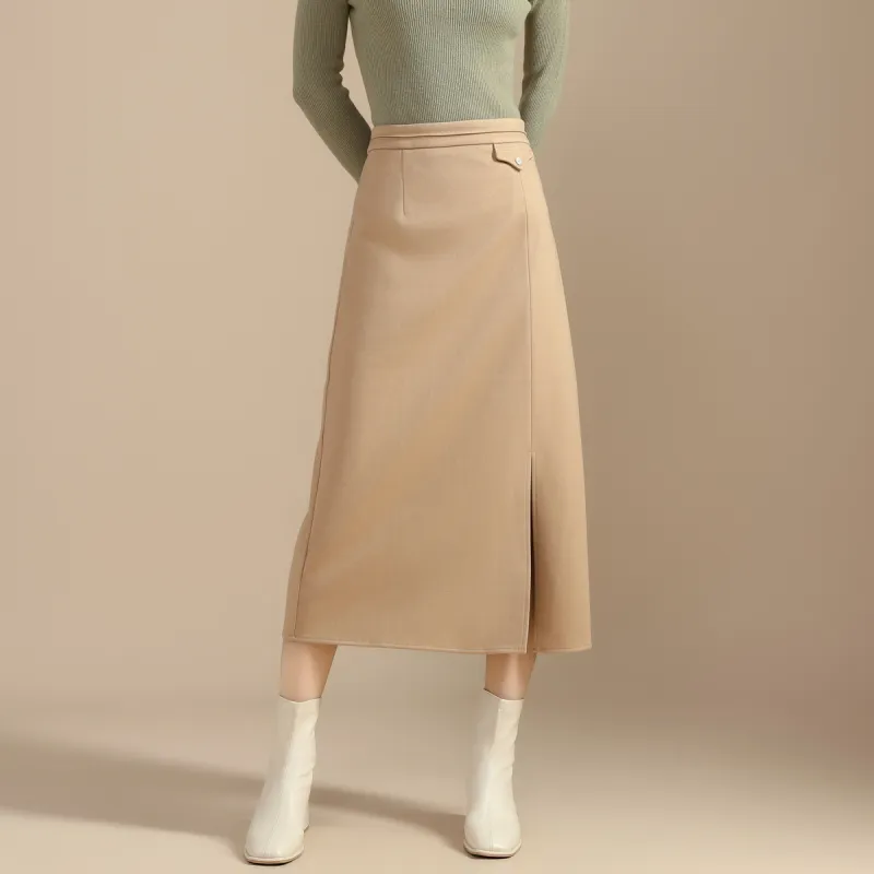 SMEN Casual Long Skirts Women's-11