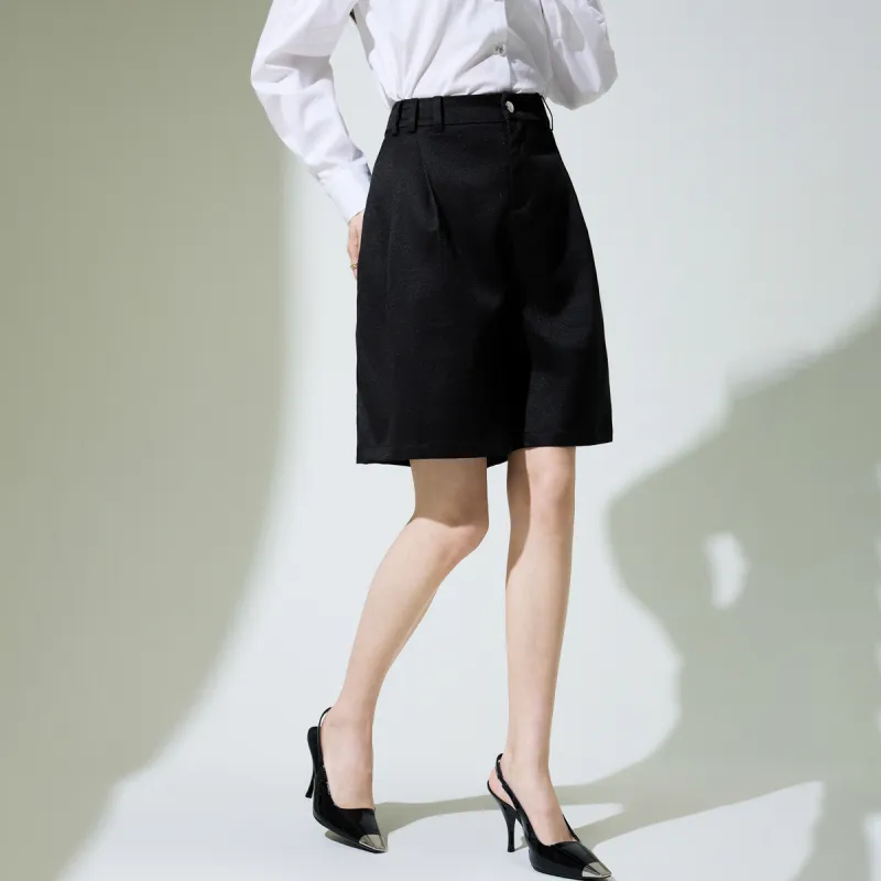 SMEN Casual Shorts Women's Black-9