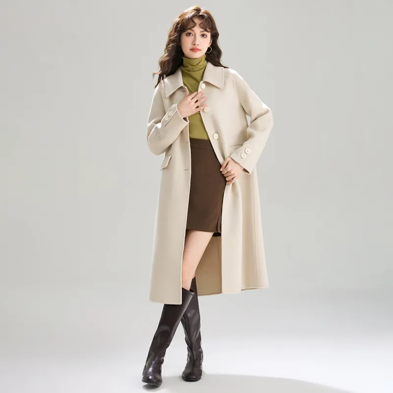 SMEN Coats Women's Apricot-7