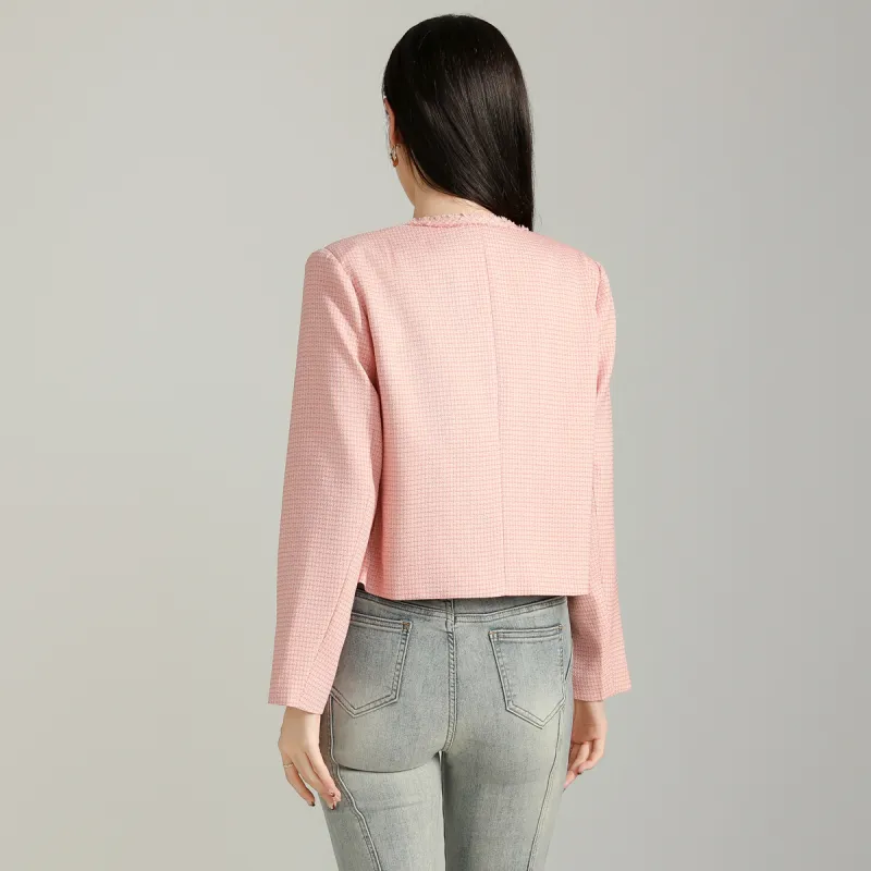 SMEN Cropped Coats Women's Fairy Tale Pink-1