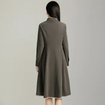 SMEN Long Sleeved Dresses Women's Gray