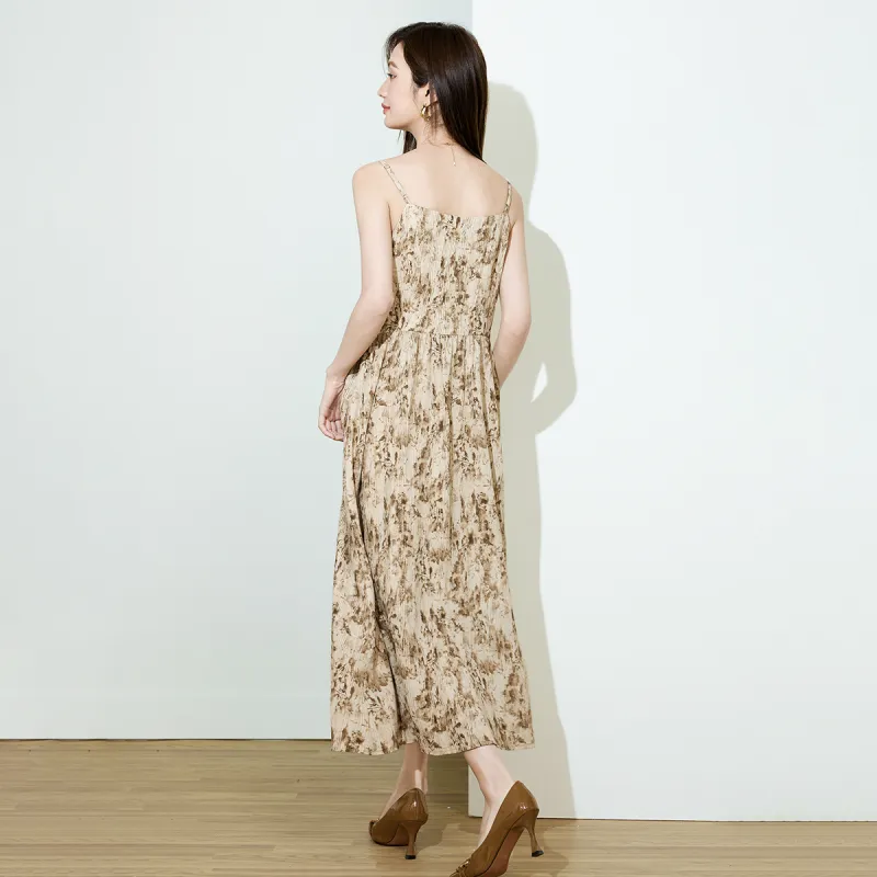 SMEN Slip Dresses Women's Coffee-6