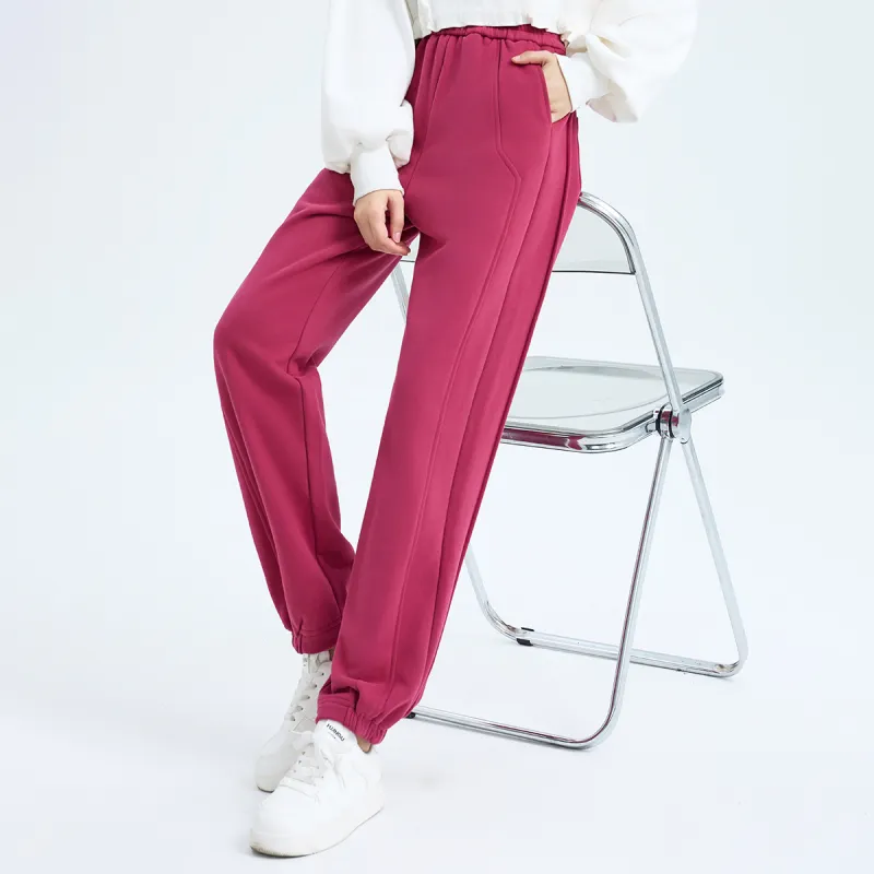 SMEN Casual Pants Women's Raspberry Pink-9