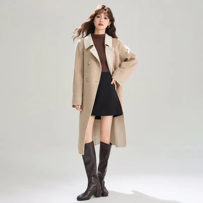 SMEN Coats Women's Khaki-7