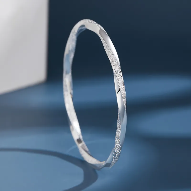 MOLADY 999 Fine Silver Bangles Women's-3