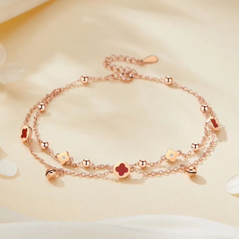 MOLADY S925 Silver Anklets Women's-1