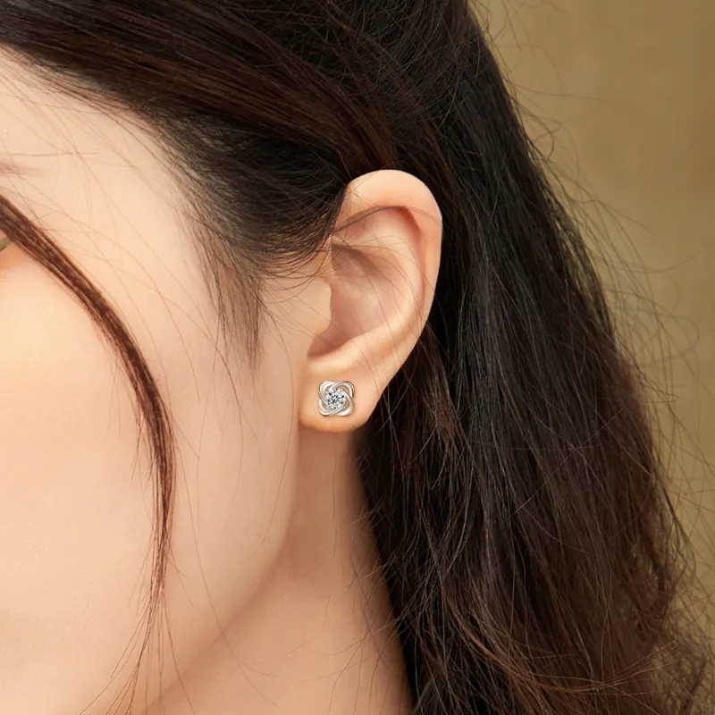 MOLADY 999 Fine Silver Stud Earrings Women's-7
