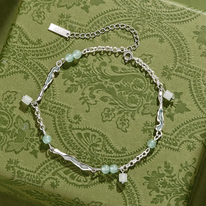MOLADY S925 Silver Anklets Women's-3