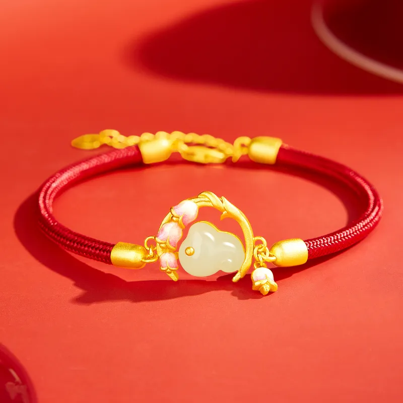 MOLADY Hetian Jade Bracelets Green Jade Women's-3
