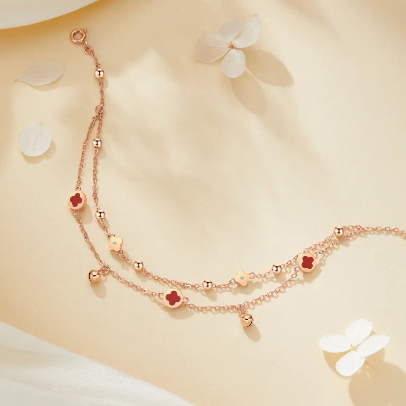 MOLADY S925 Silver Anklets Women's-3