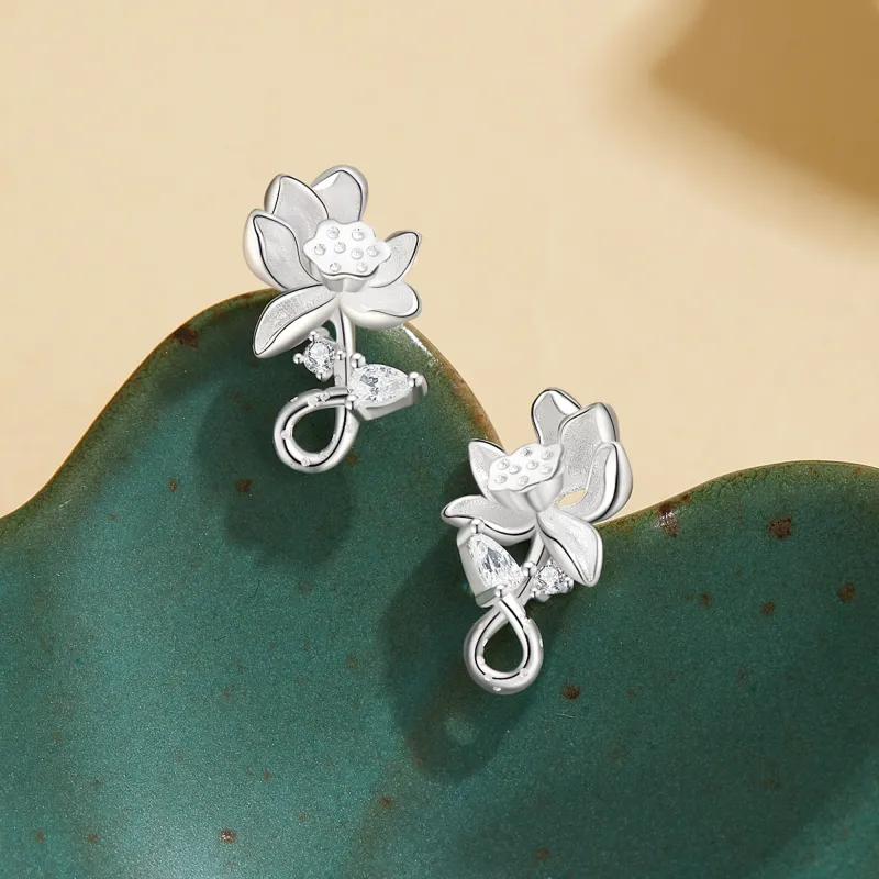 MOLADY S999 Fine Silver Stud Earrings Women's-4