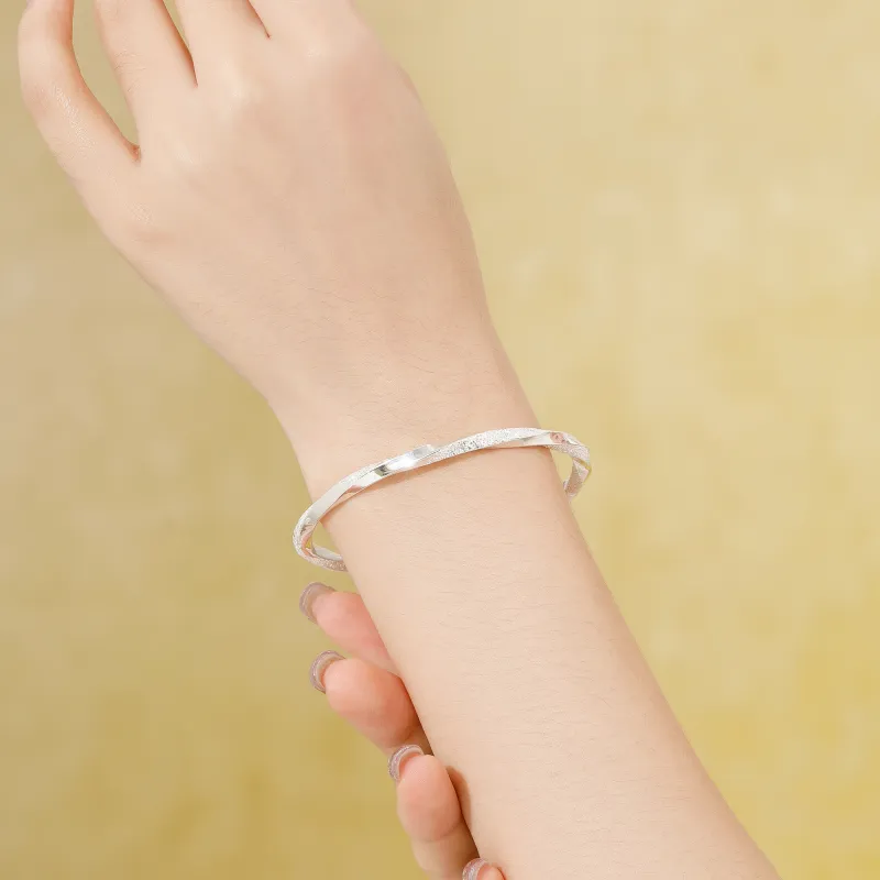 MOLADY 999 Fine Silver Bangles Women's-2