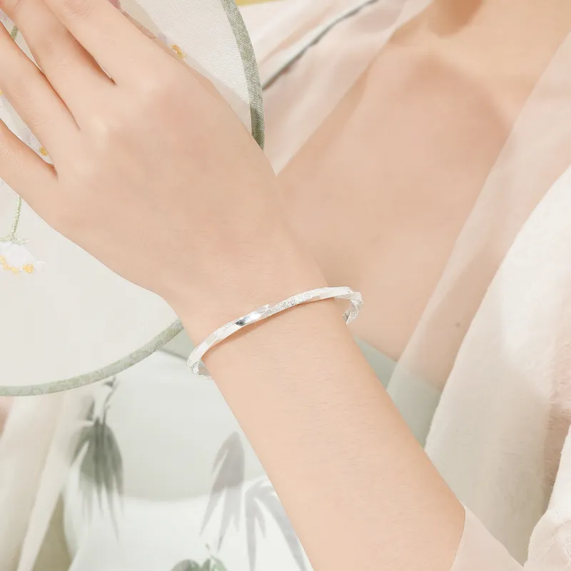 MOLADY 999 Fine Silver Bangles Women's-6