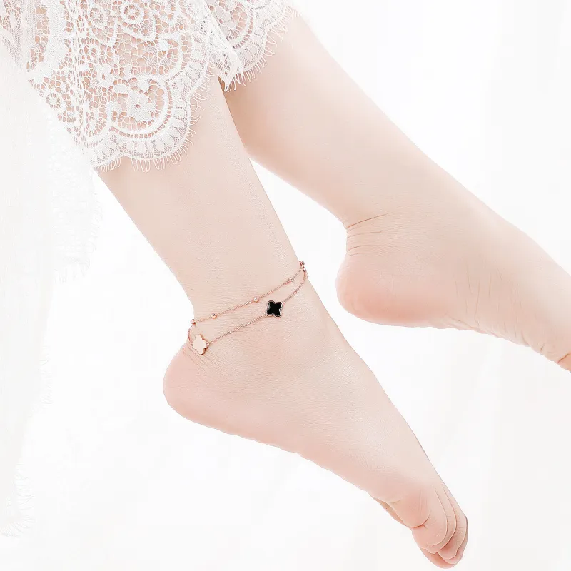 MOLADY S925 Silver Anklets Women's-6