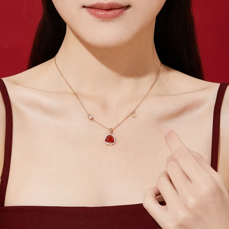 MOLADY Jade Necklaces Women's-2