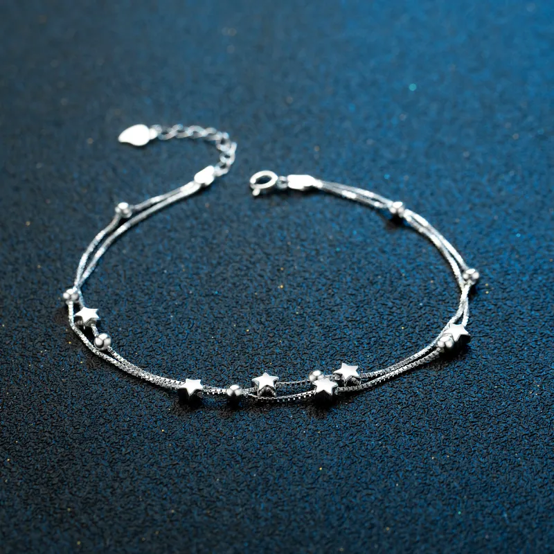 MOLADY 990 Silver Anklets Women's-6