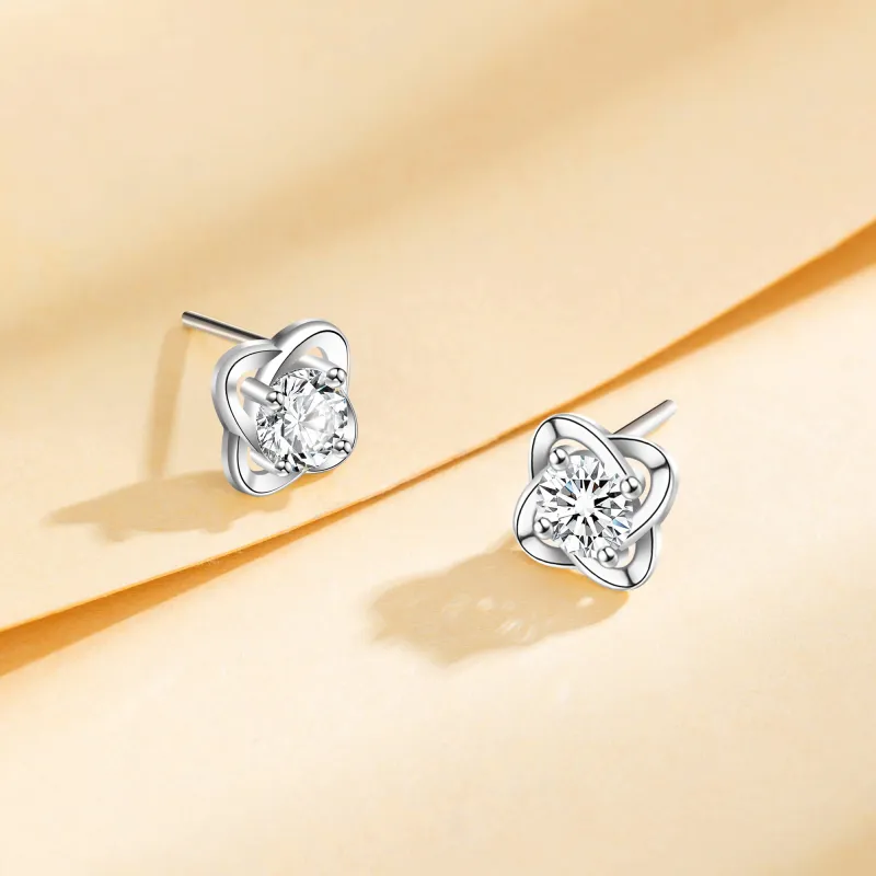 MOLADY 999 Fine Silver Stud Earrings Women's-5