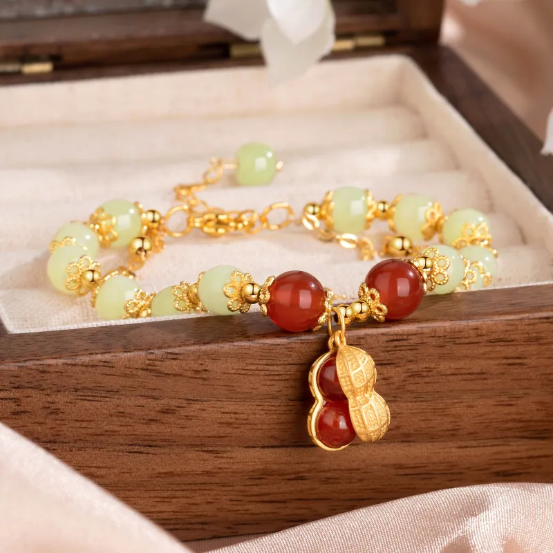 MOLADY Reconstructed Cinnabar Jade Bracelets Women's-7