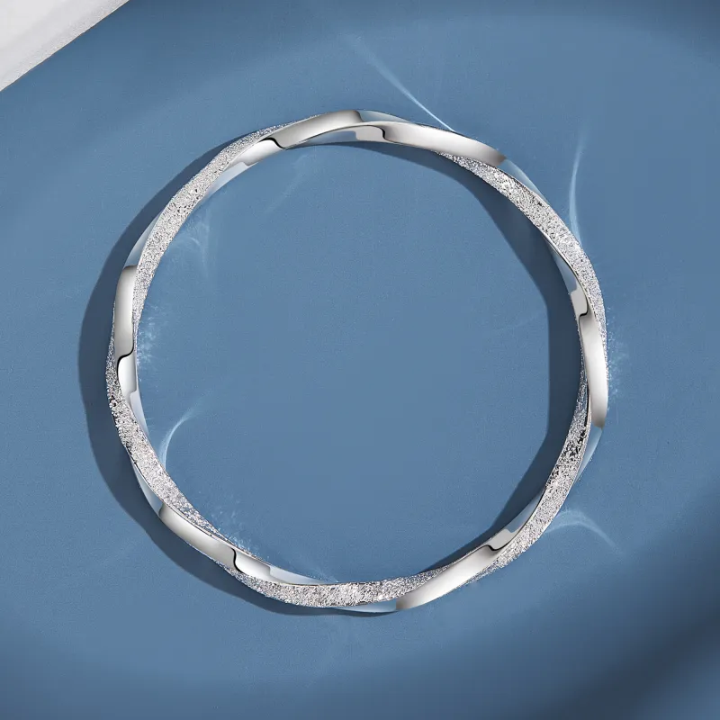 MOLADY 999 Fine Silver Bangles Women's-5