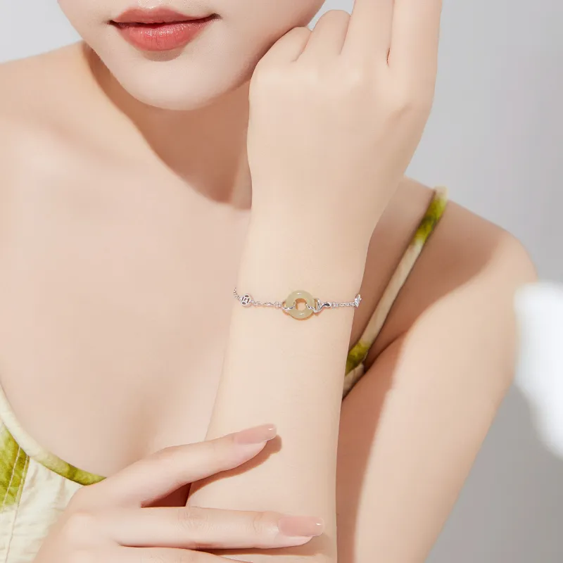 MOLADY Hetian Jade Bracelets Green Jade Women's-2