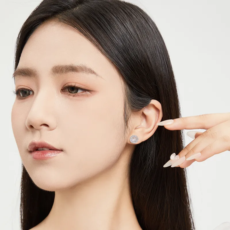 MOLADY 999 Fine Silver Stud Earrings Women's-6