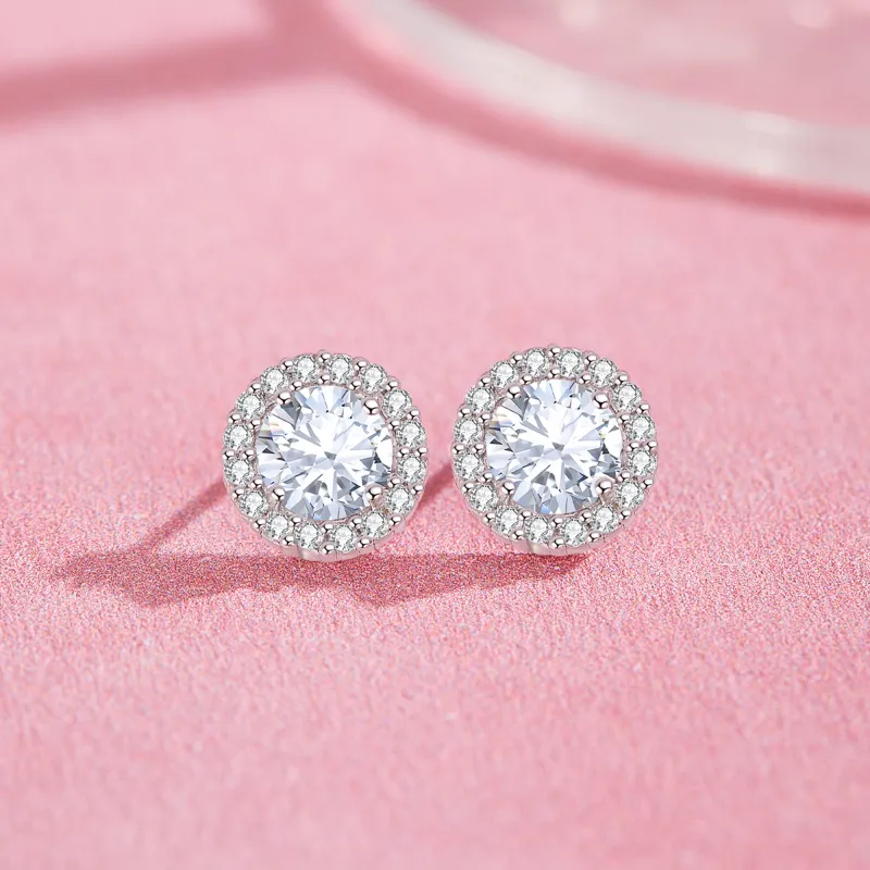 MOLADY 999 Fine Silver Stud Earrings Women's-1