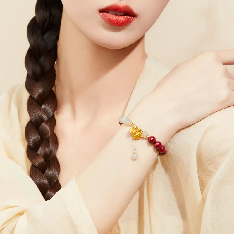 MOLADY Reconstructed Cinnabar Bracelets Women's-8