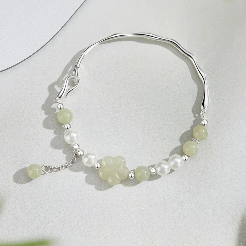 MOLADY Chalcedony Half Bangle Women's-1