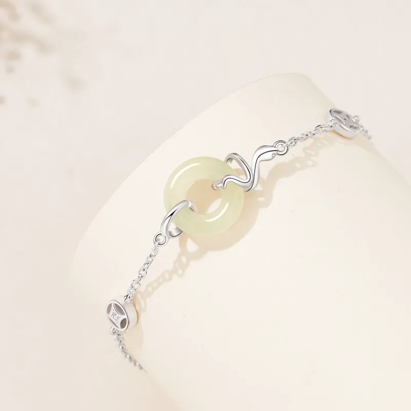 MOLADY Hetian Jade Bracelets Green Jade Women's-1
