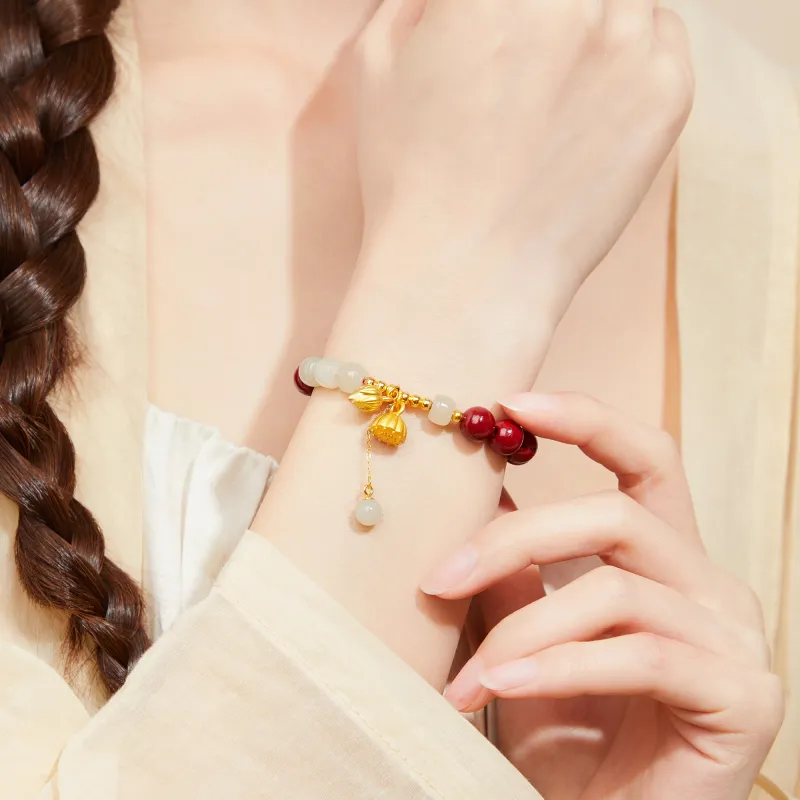 MOLADY Reconstructed Cinnabar Bracelets Women's-11