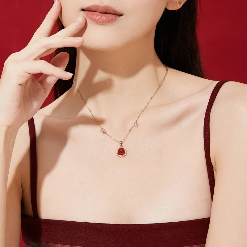 MOLADY Jade Necklaces Women's-4