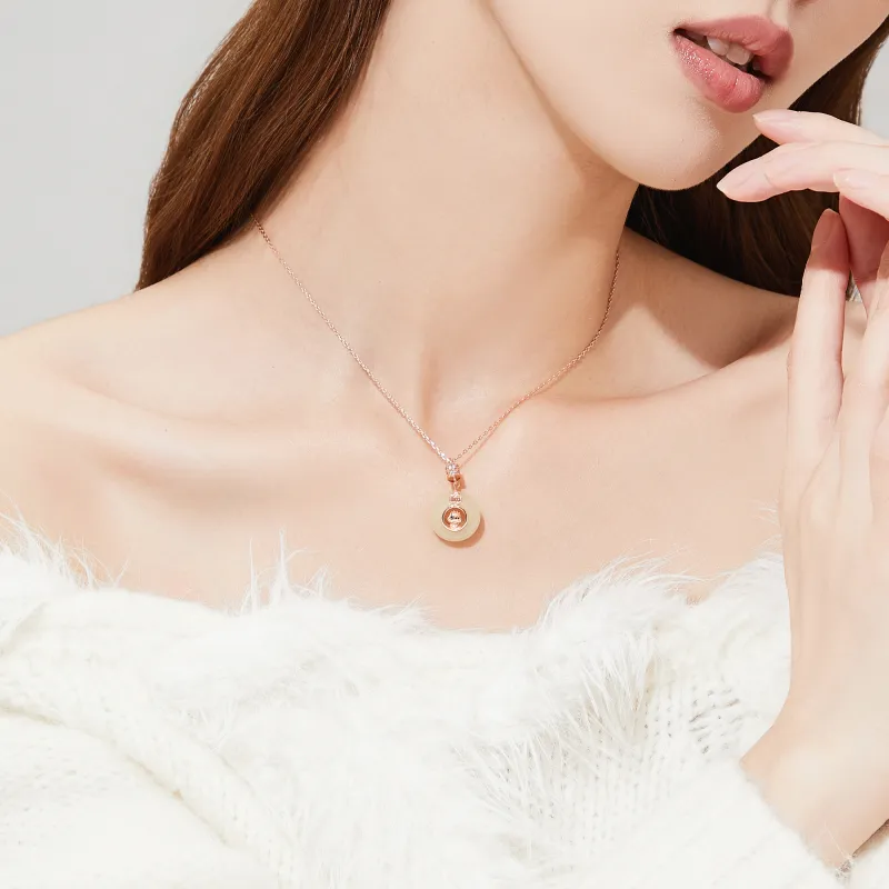 MOLADY Hetian Jade Necklaces Green Jade Women's-11