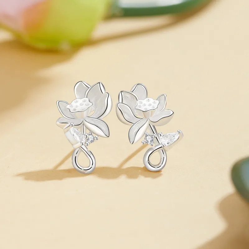 MOLADY S999 Fine Silver Stud Earrings Women's-3