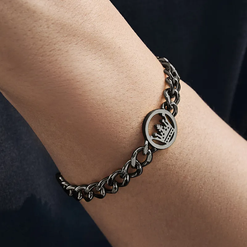 OLEVS Stainless Steel Bracelets Men's Black OLS 0011-4
