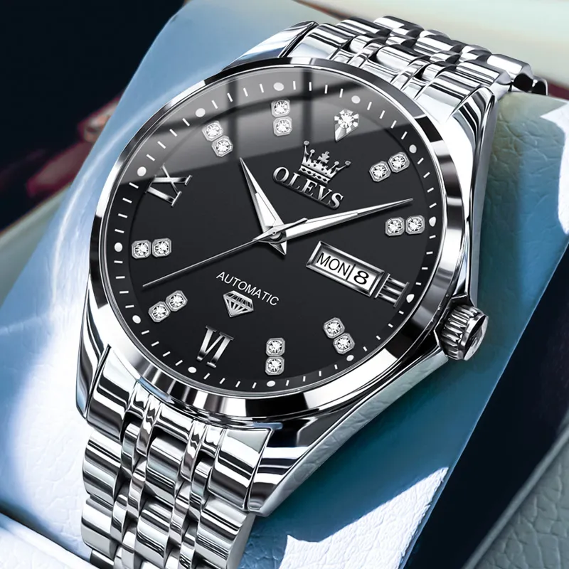 OLEVS Minimalist Series Automatic Mechanical Movement Watch Men's Watches White Dial-6