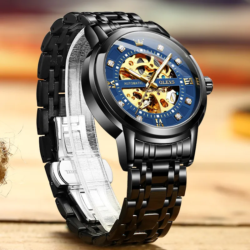 OLEVS Play The Cool Series Mechanical Movement Watch Men's Watches White Dial-13