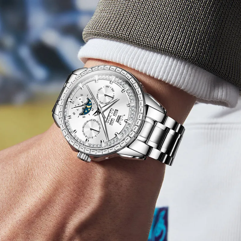 OLEVS Wisdom Series Mechanical Movement Watch Men's Watches White Dial-5